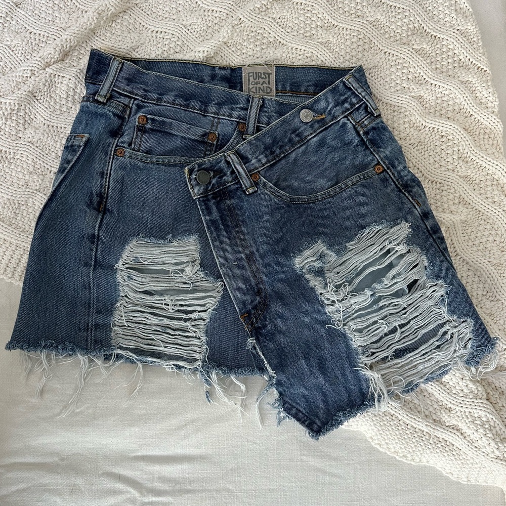 Reworked LF Levi Denim Skirt